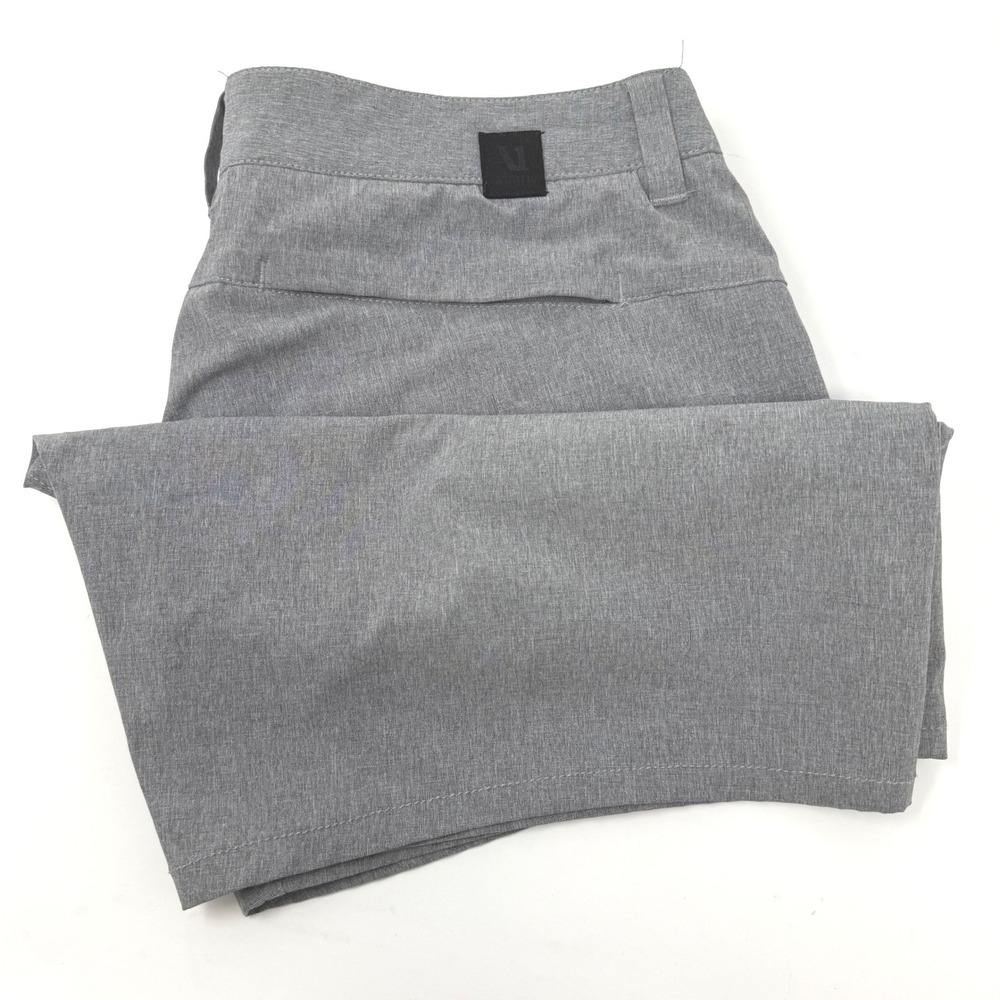 Vuori Aim Shorts Mens 33 Charcoal Heather Grey Stretch Performance Golf Travel